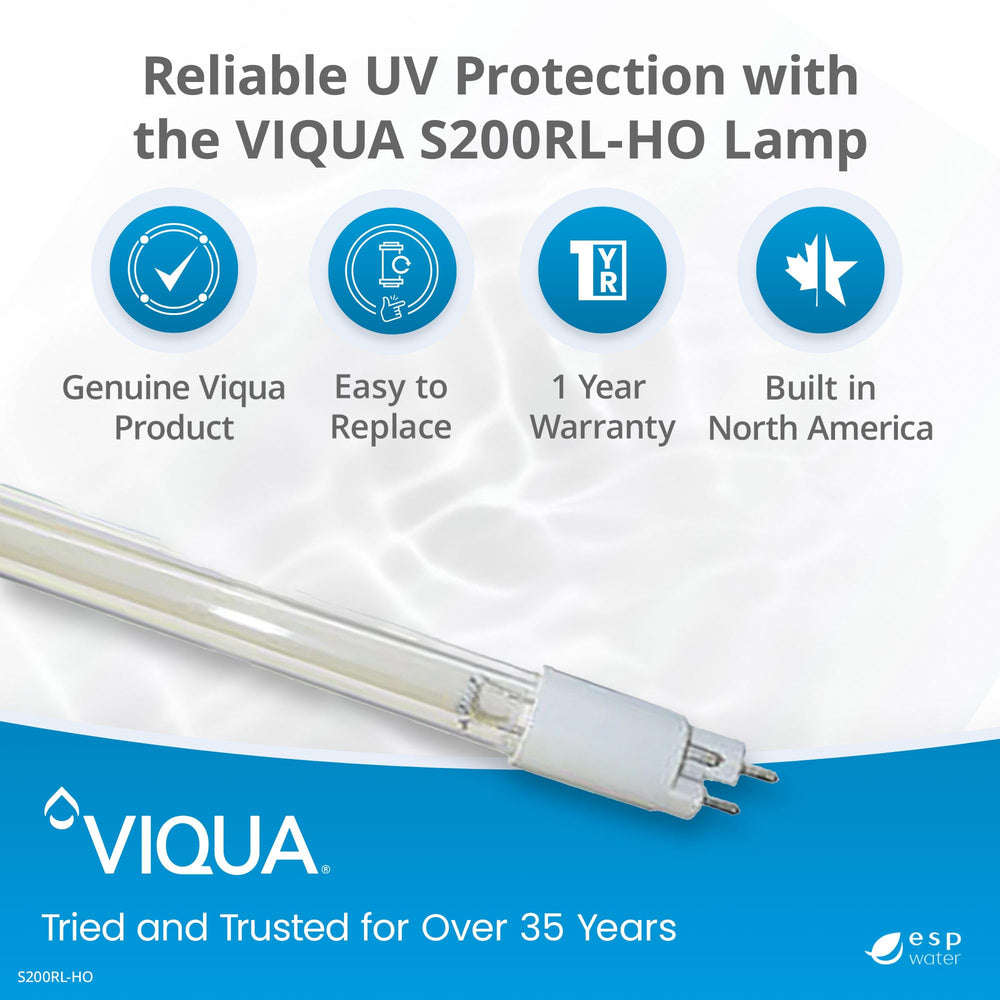 Viqua close-up of lamp end connector showing secure electrical connection benefit