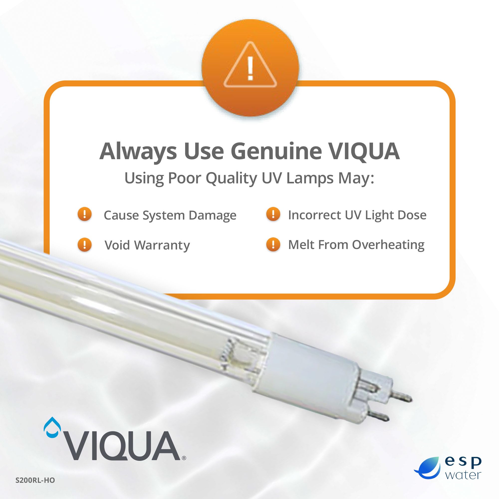 Viqua hands installing lamp showing safe handling and easy replacement process
