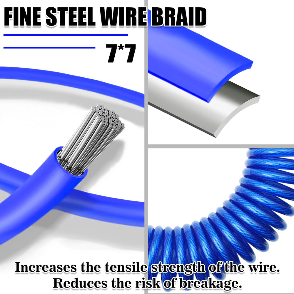 VIVBOO coiled cable stored on hitch showing tangle‑free compact storage benefit