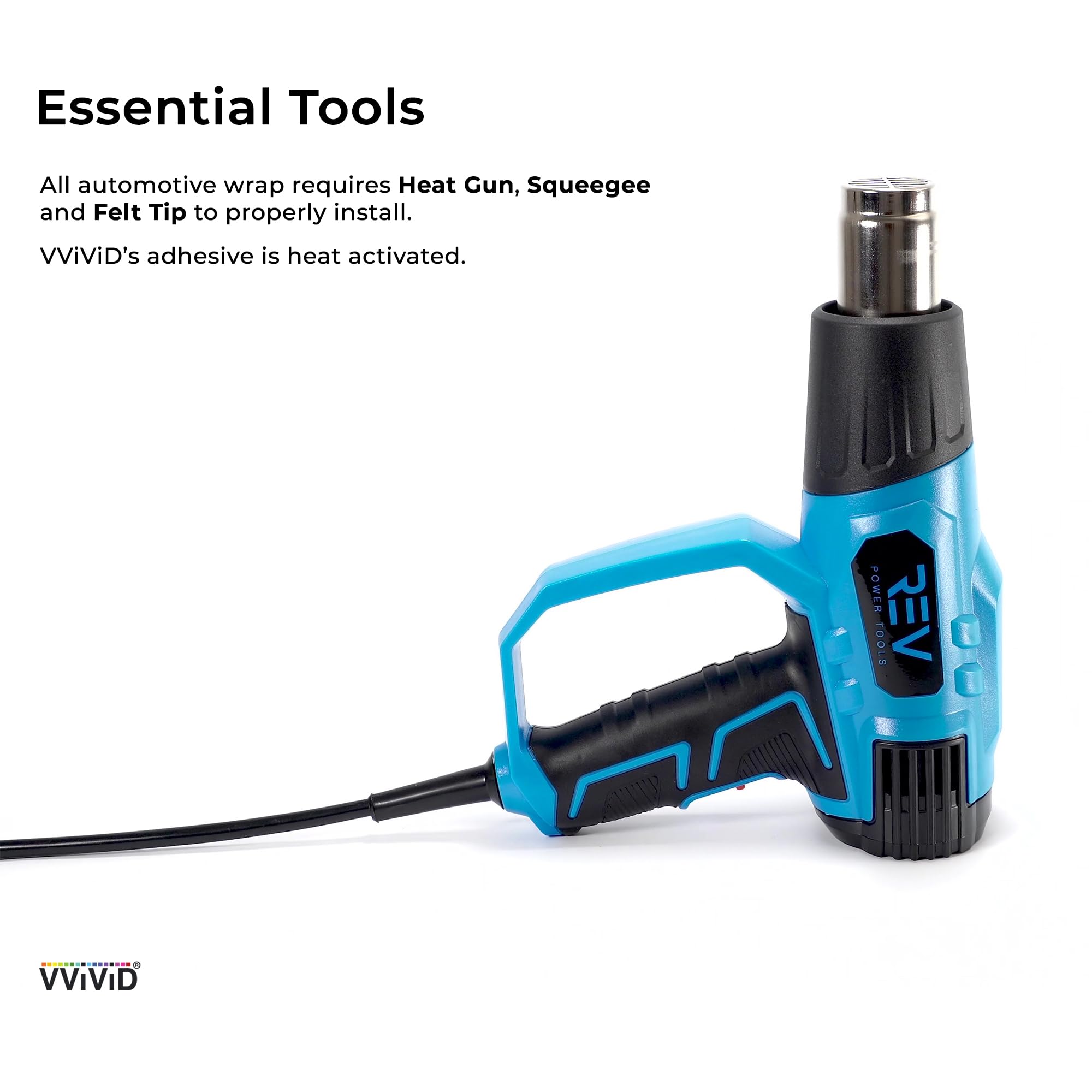 VViViD Neptune Pearl Blue packaging label showing product specs and ready-to-use