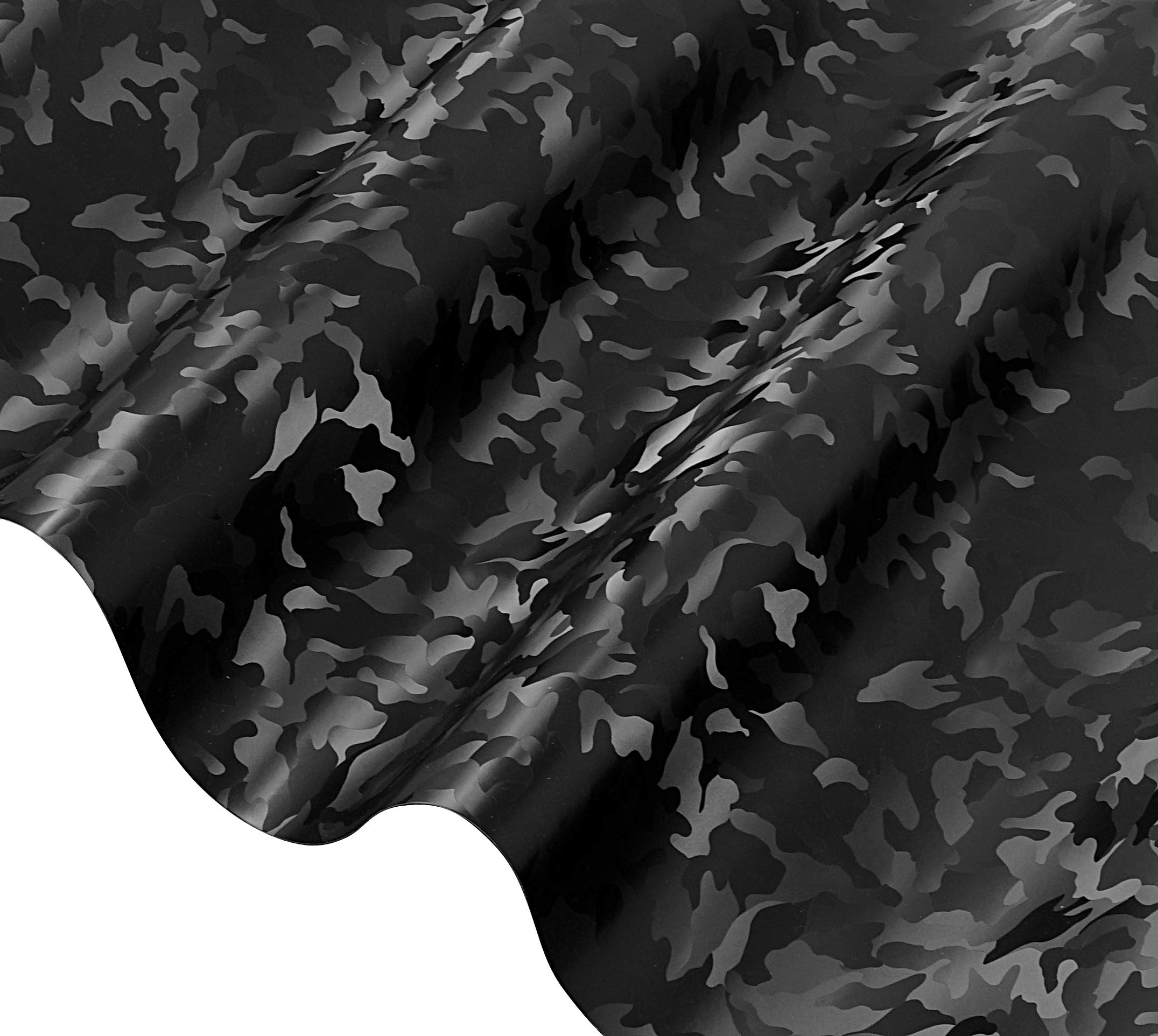 VViViD unrolled sheet displaying matte camo pattern and coverage