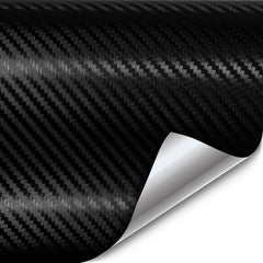 VViViD front packaging of black carbon fiber roll showing product branding and size benefits