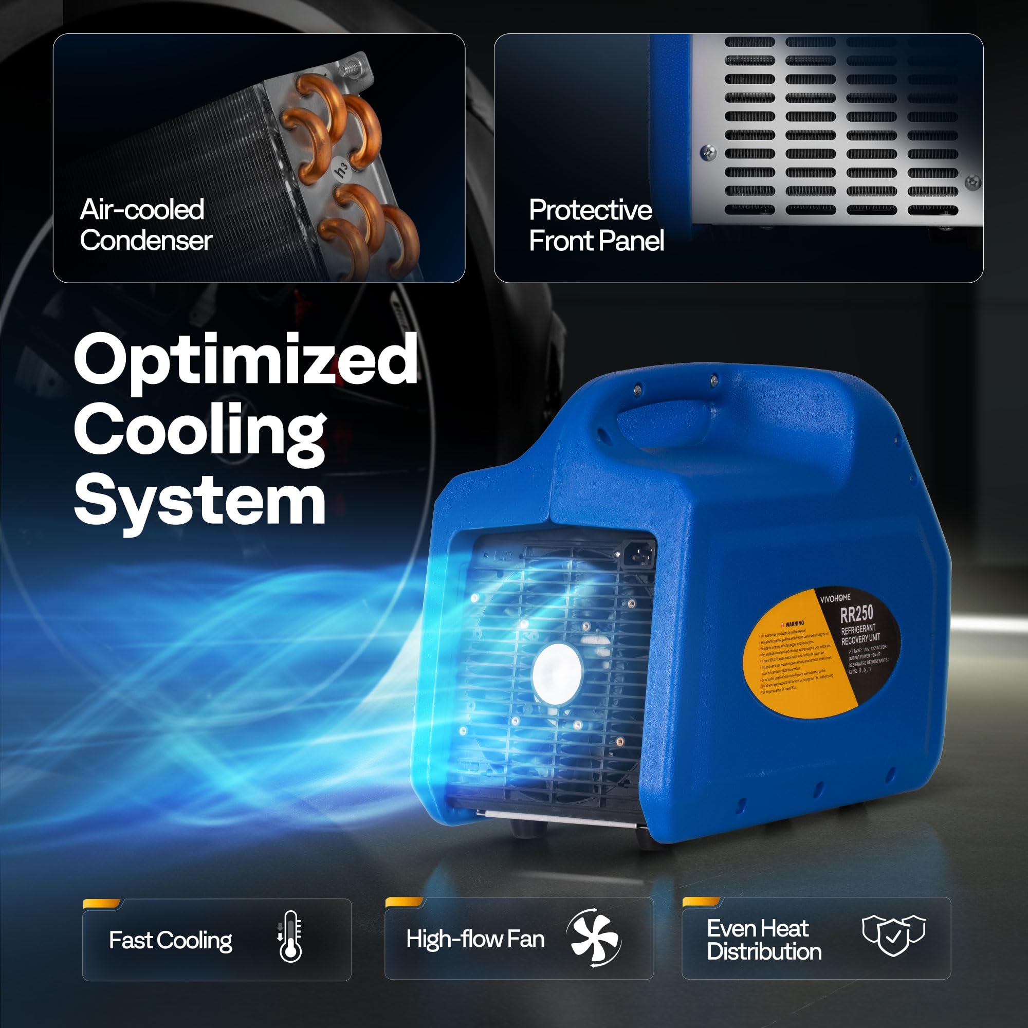 VIVOHOME dual-stage inlet filter and drier detail protecting system integrity
