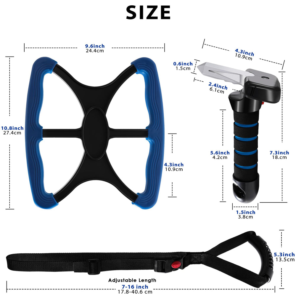 Vizava scale comparison with hand showing adjustable length and fit benefits