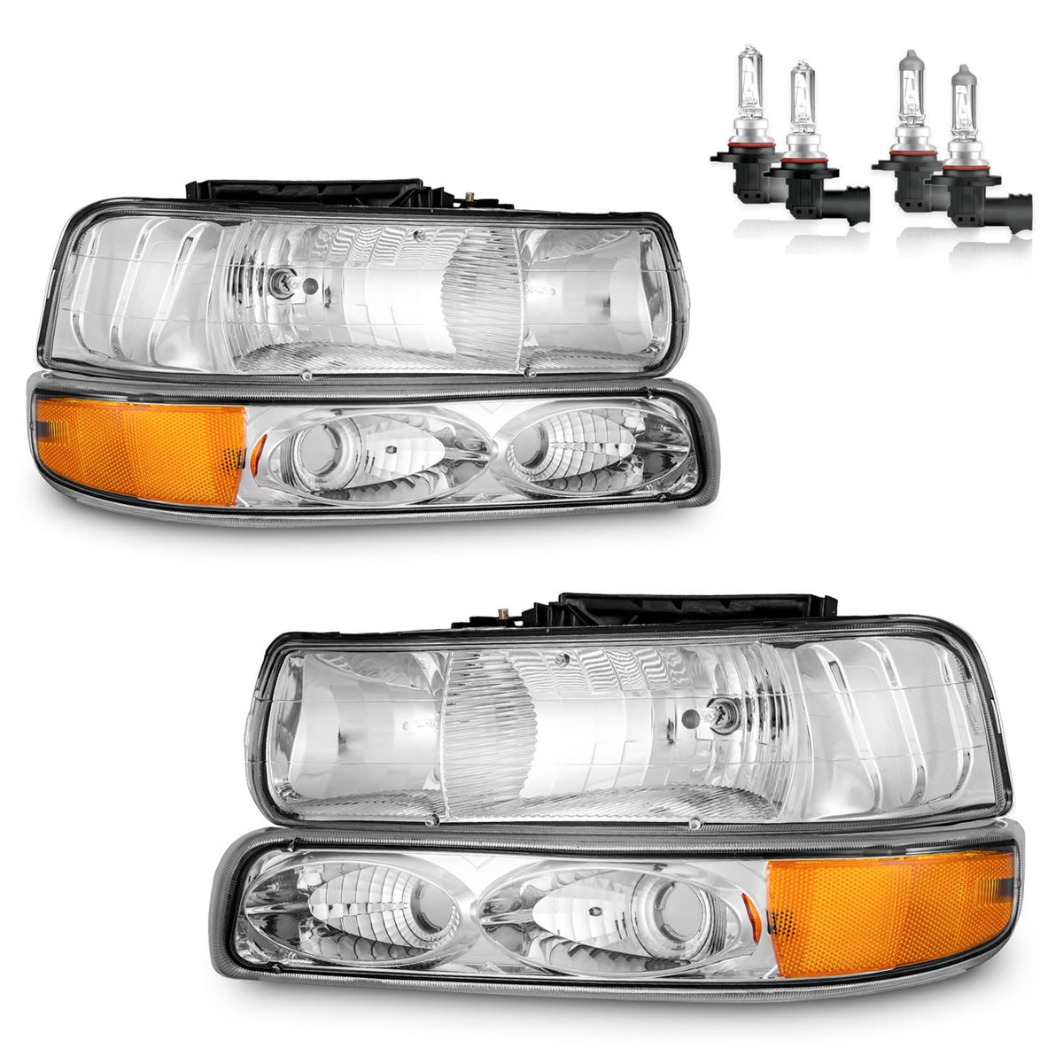 Vizotae front assembly on Silverado showing clean optics and improved visibility