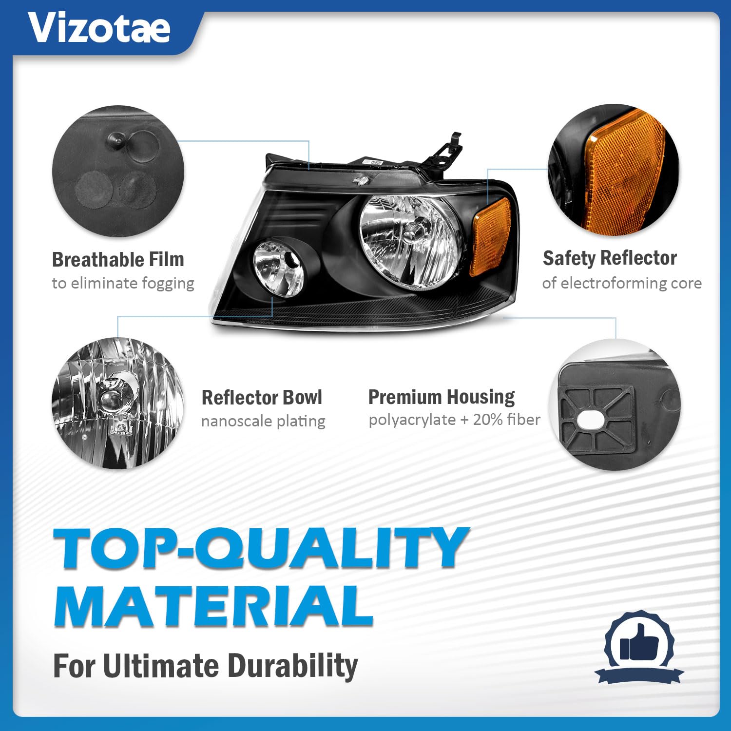 Vizotae installed on Ford F-150 driver side demonstrating factory-like appearance