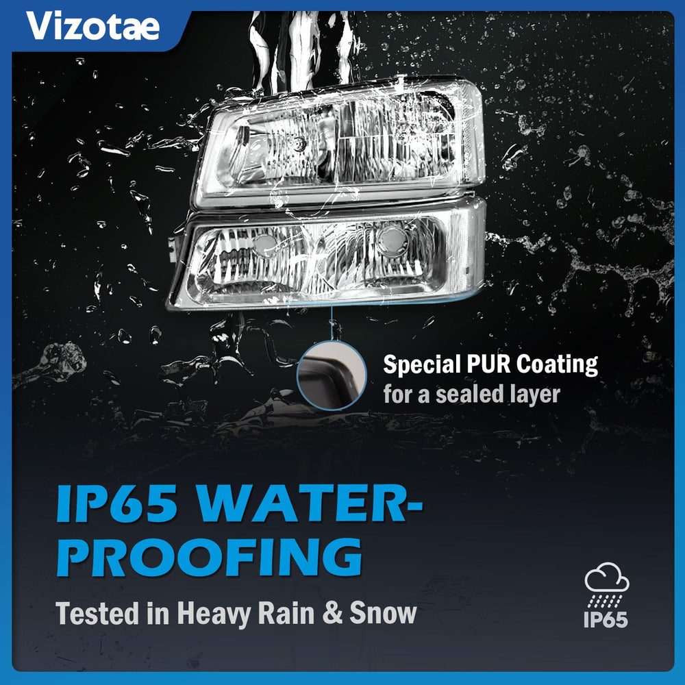 Vizotae headlight beside ruler for accurate size and fit confirmation