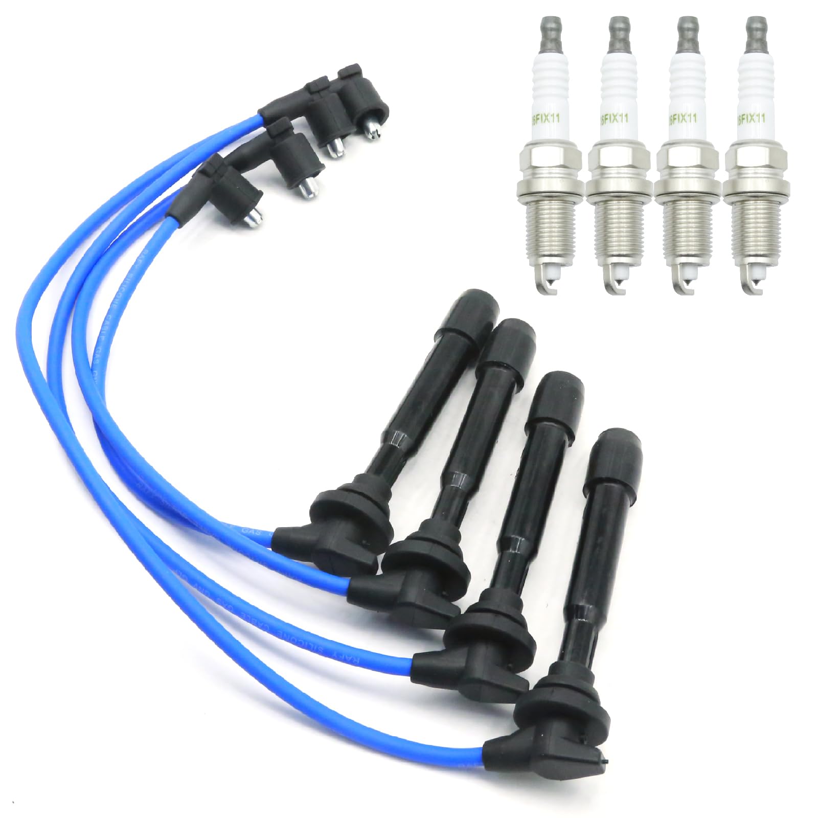 Vkinman close-up of spark plug wire boot and terminal showing secure connection