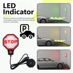 VKQTS mounted on garage shelf saving floor space and guiding parking