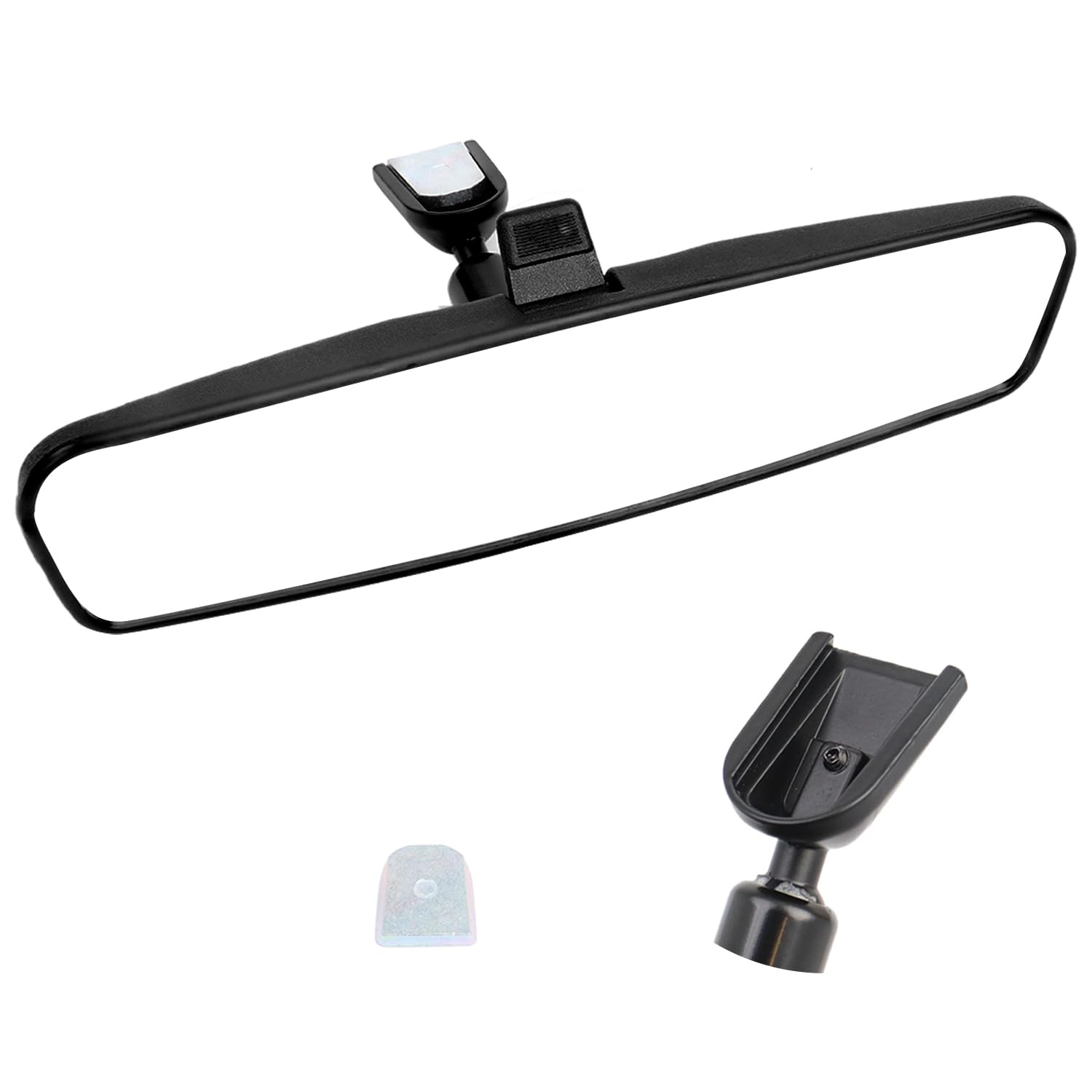 VKVXCLON front view mirror showing full 10.6-inch glass and wide view benefit