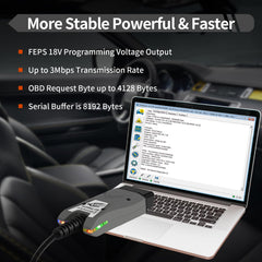 vLinker FS USB cable and OBD2 plug demonstrating robust construction benefit