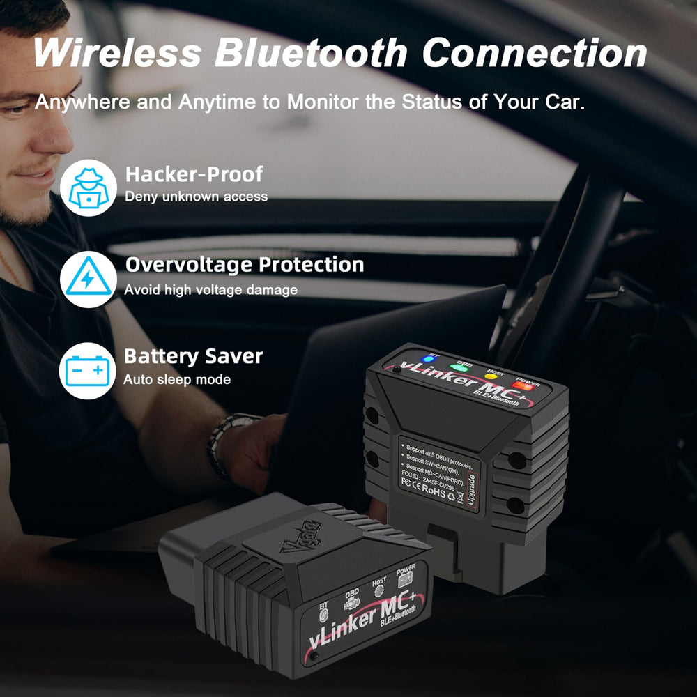 vLinker MC+ streaming data on tablet for live logging and performance monitoring