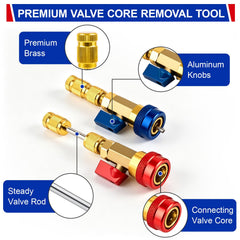 Vocoleca magnetic valve stem detail holding core securely during removal