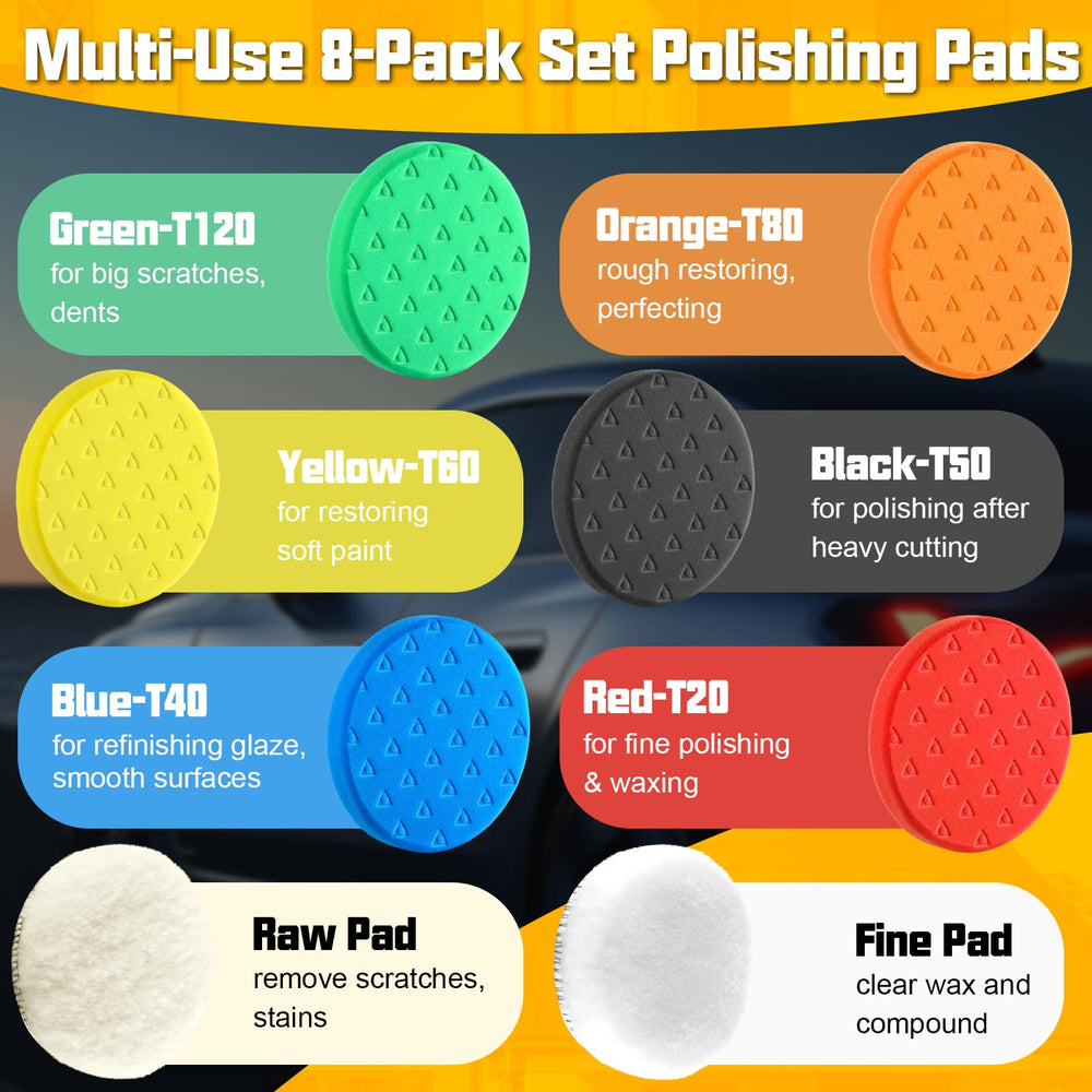 VOFirst pad attached to polisher demonstrating compatibility and efficient correction