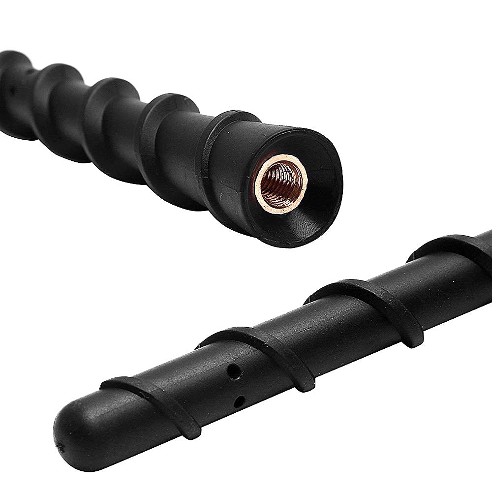 VOFONO antenna with water droplets showing weather resistance and lasting finish benefit