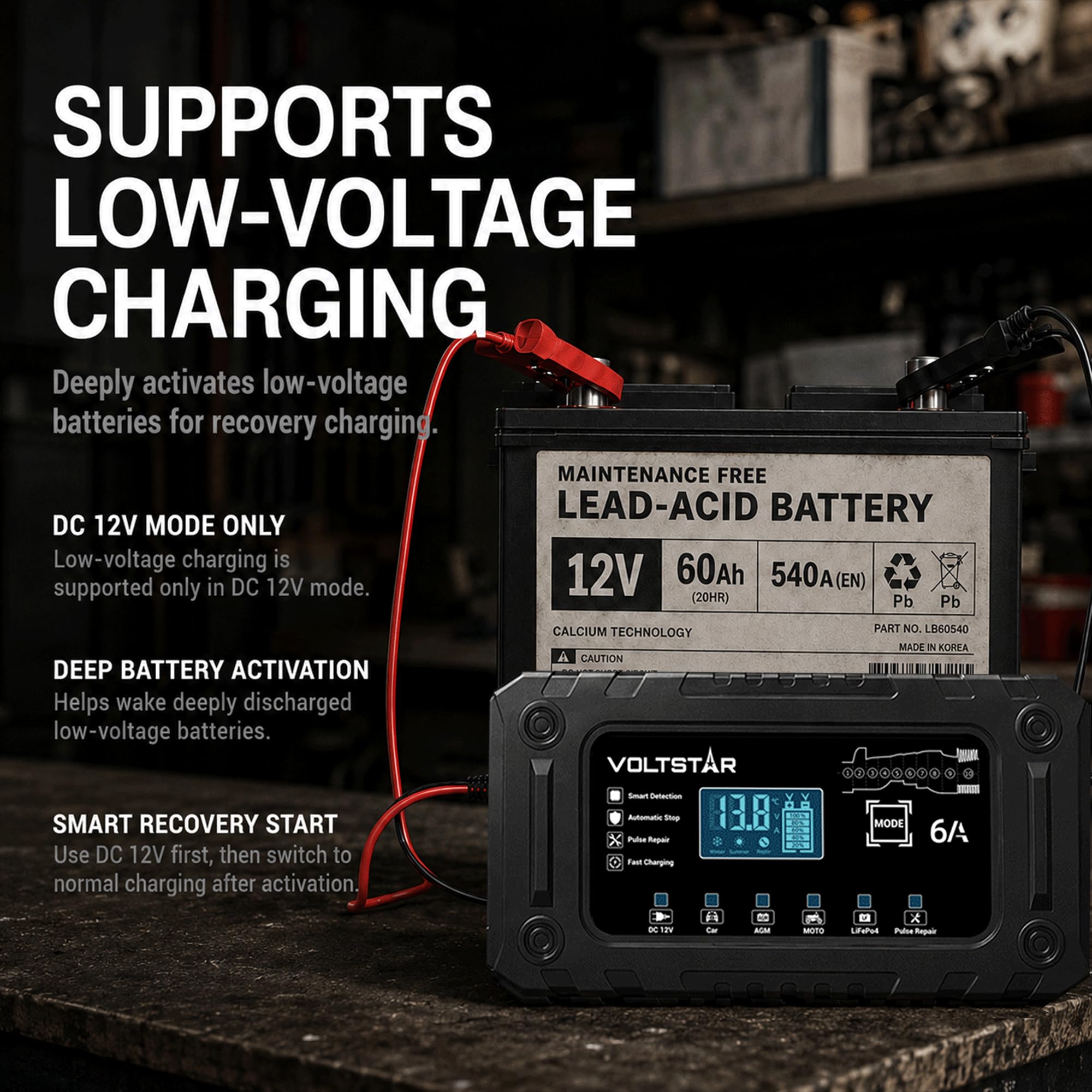Voltstar charger cable laid out to show 7.71-foot reach for flexible placement
