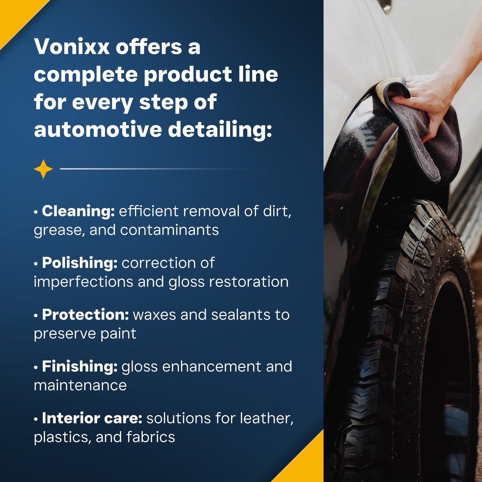 Vonixx paste wax water beading on paint demonstrating water-repellent protection