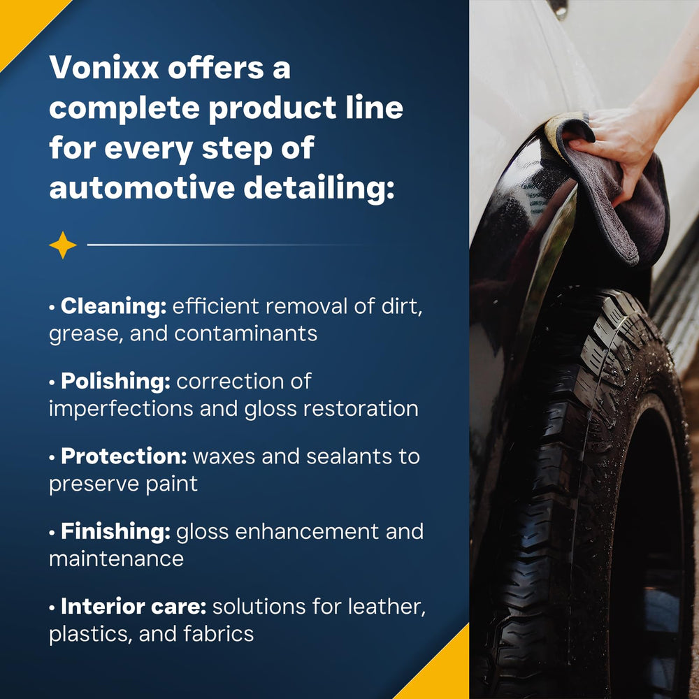 Vonixx paste wax water beading on paint demonstrating water-repellent protection