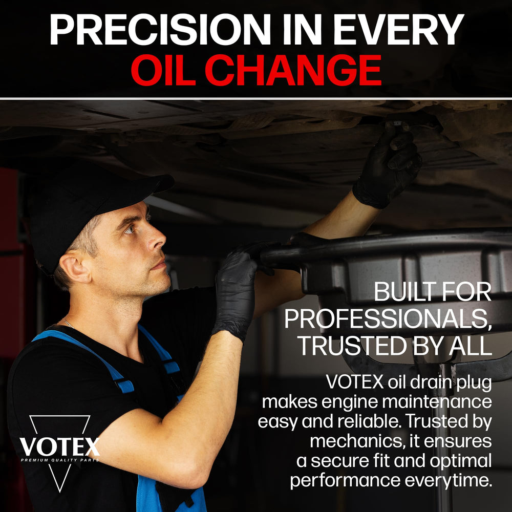 Votex magnet being wiped clean with cloth showing simple maintenance during oil change