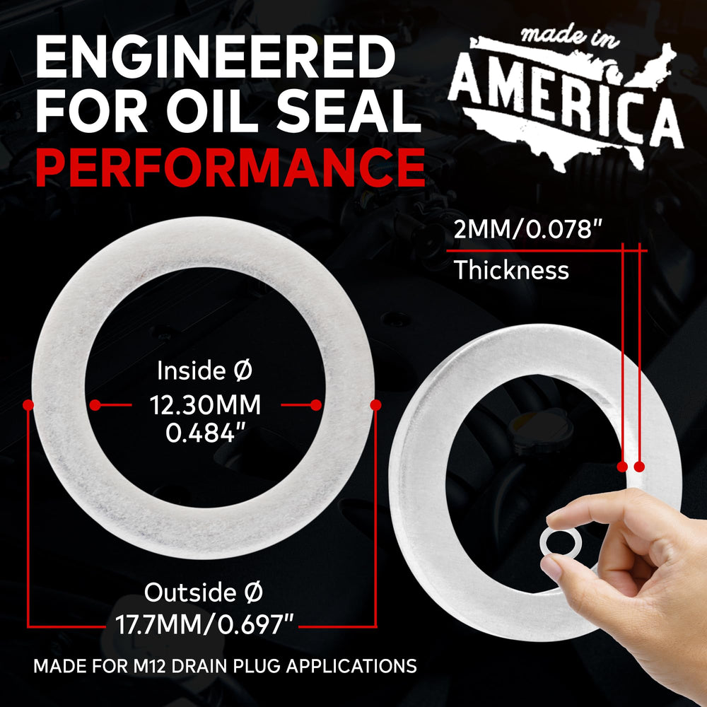 Votex washer with measurement overlay indicating M12 inner and outer diameters