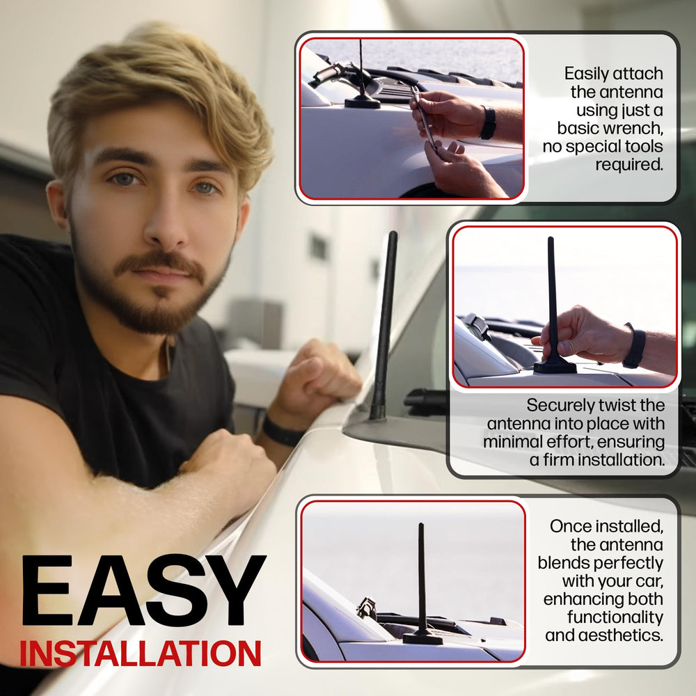 Votex antenna installed on Nissan Frontier demonstrating low-profile aesthetic benefit