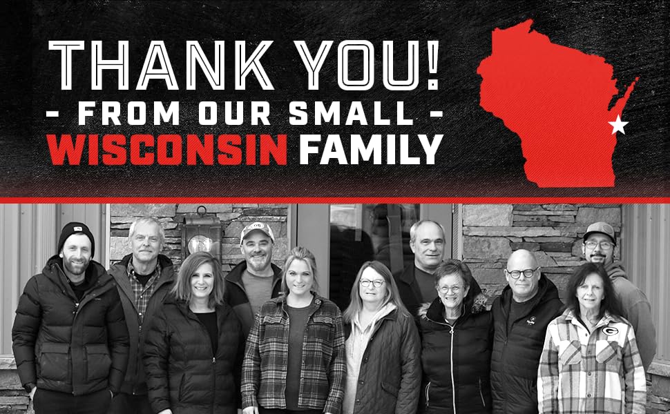 Votex Wisconsin support label close-up signaling domestic manufacture support