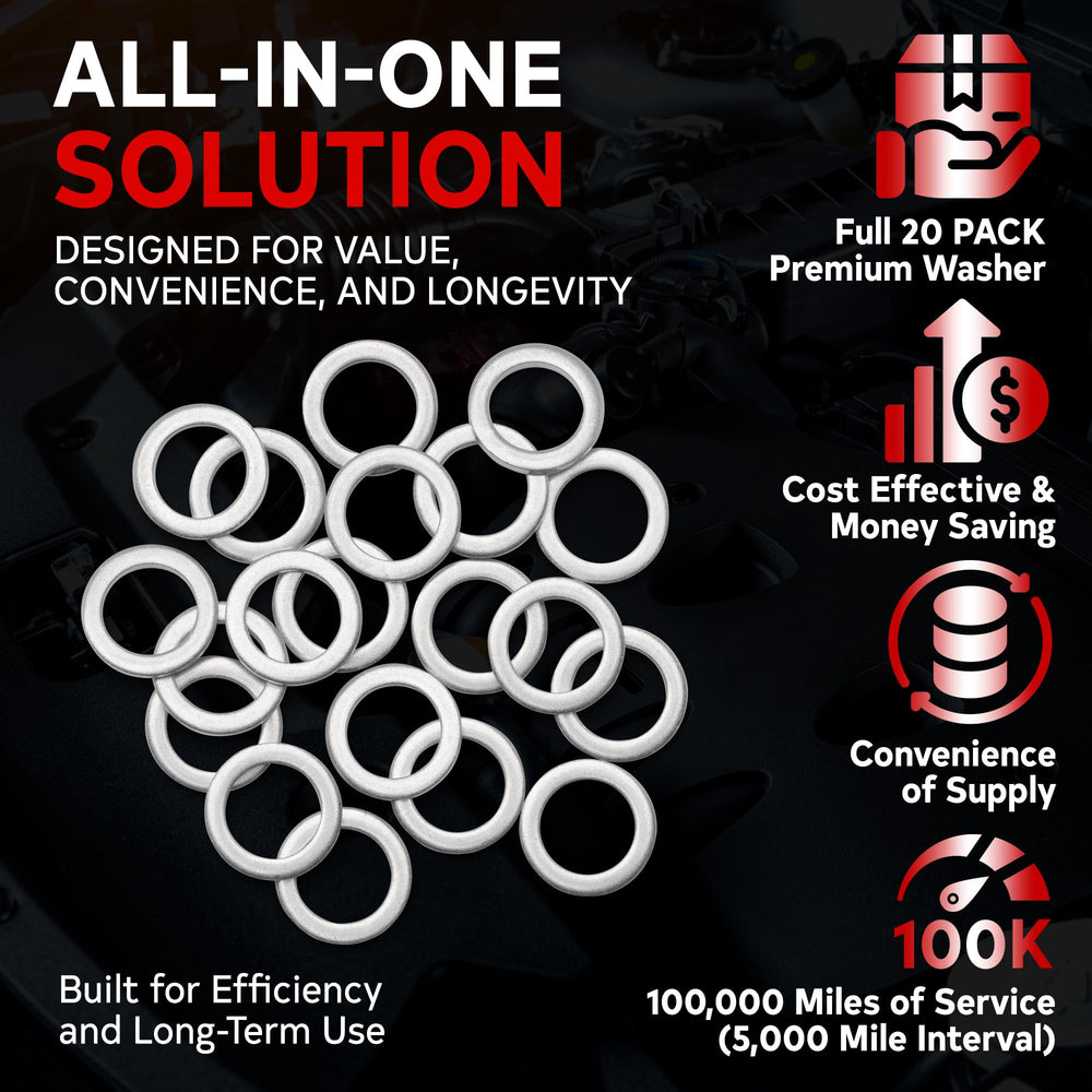 Votex washers spread on a workbench showing quantity and service-ready supply