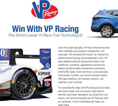 VP Racing hose in use attached to container pouring automotive fluid cleanly and accurately