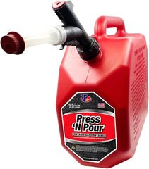 VP Racing front view of red 5.5 gallon can showing capacity and visibility benefit