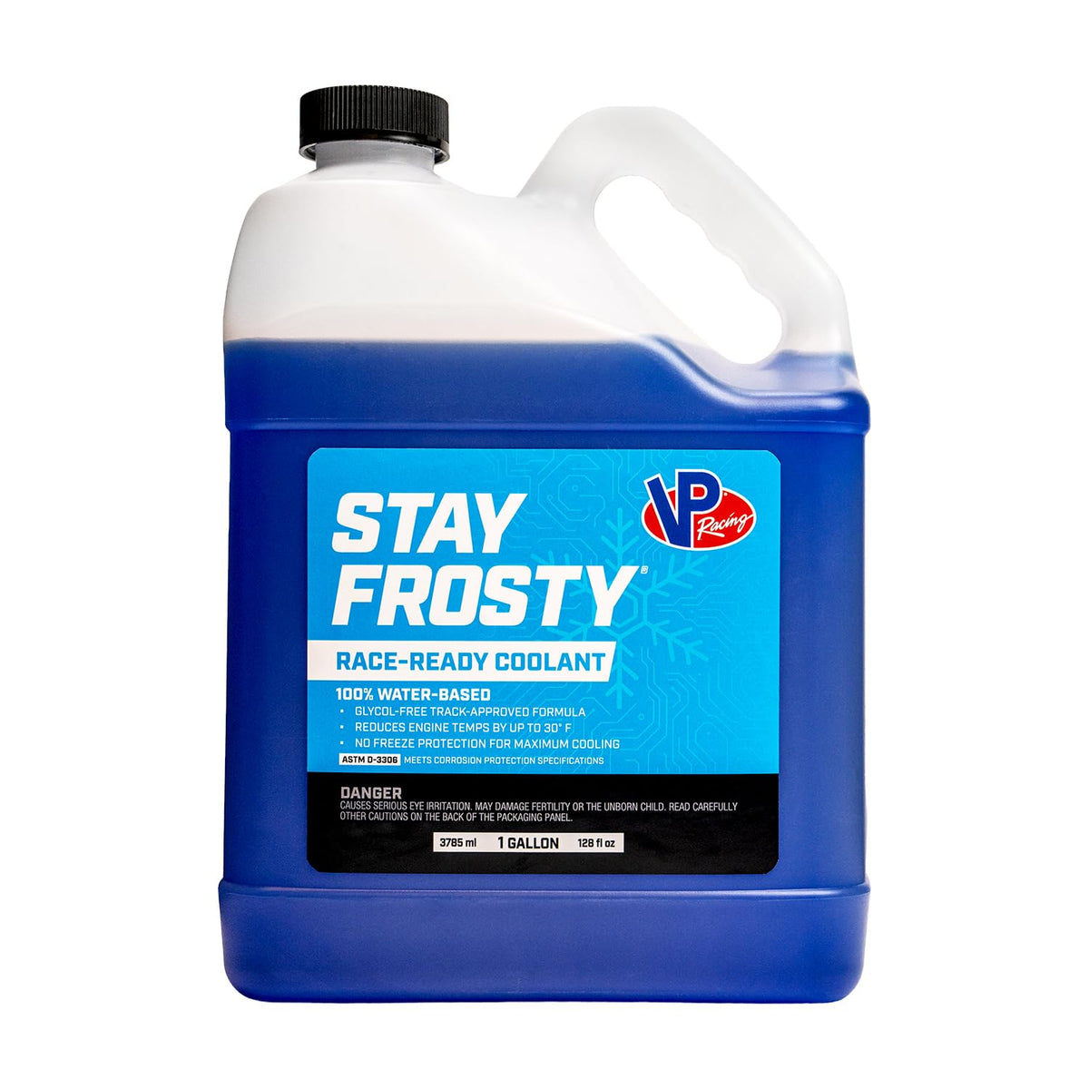 VP Racing Stay Frosty front gallon showing product for quick fill