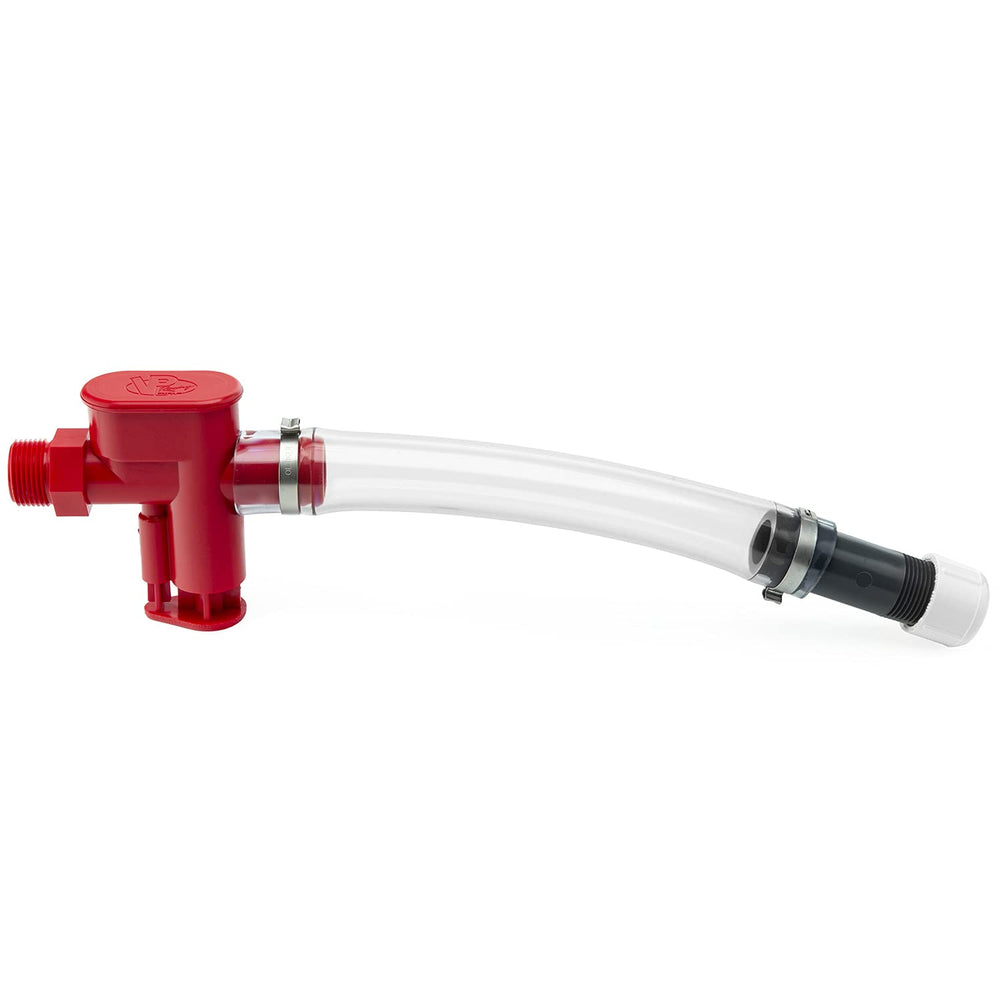 VP Racing 20-inch hose length detail, gives reach for tight fill openings