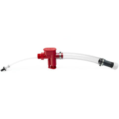 VP Racing threaded connection on hose, creates secure seal to reduce spills