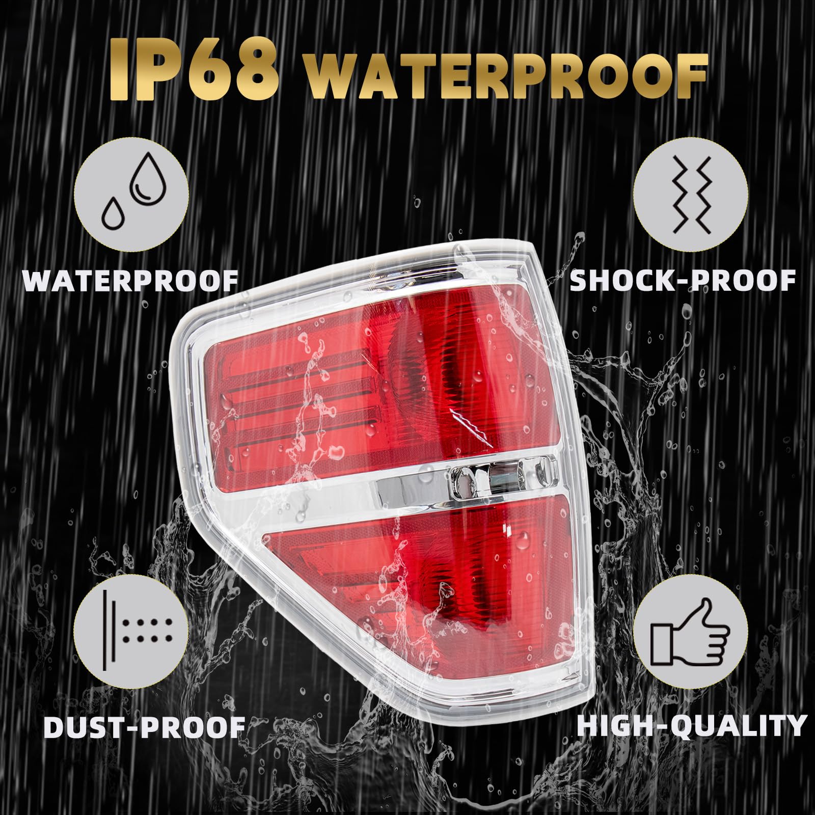 VPIMOZO tail light installed on Ford F-150 rear demonstrating factory-fit appearance