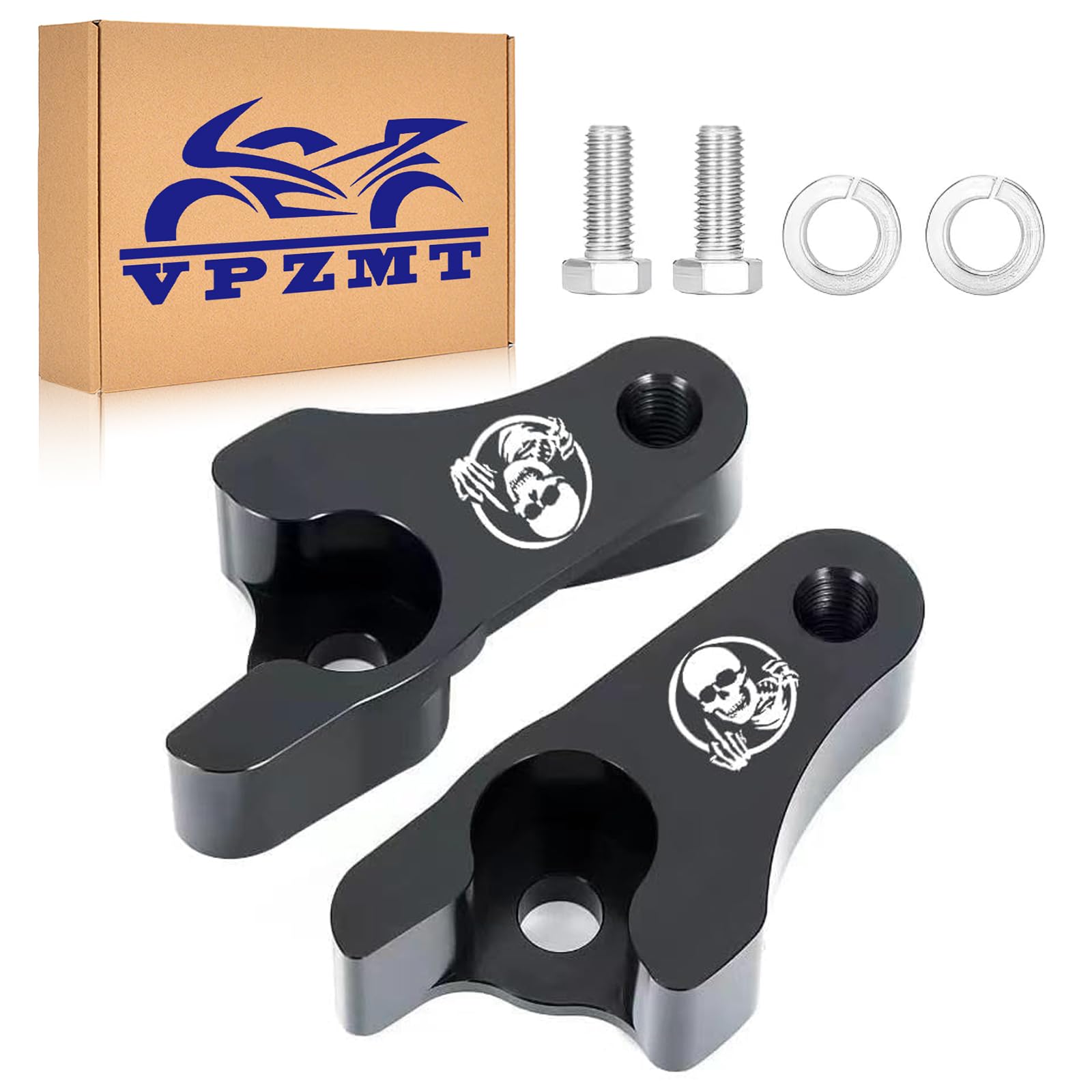 VPZMT front view lowering blocks showing bolt holes and shape for easy install