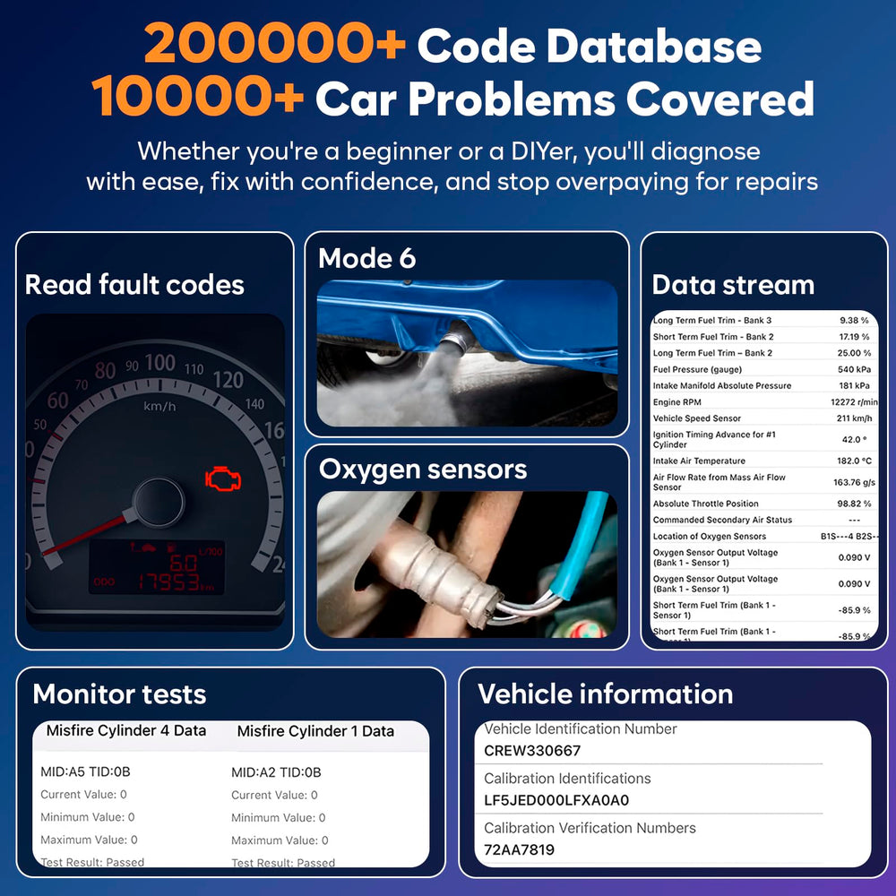VQQEFF OBD2 exported PDF report on tablet ready to share with a mechanic