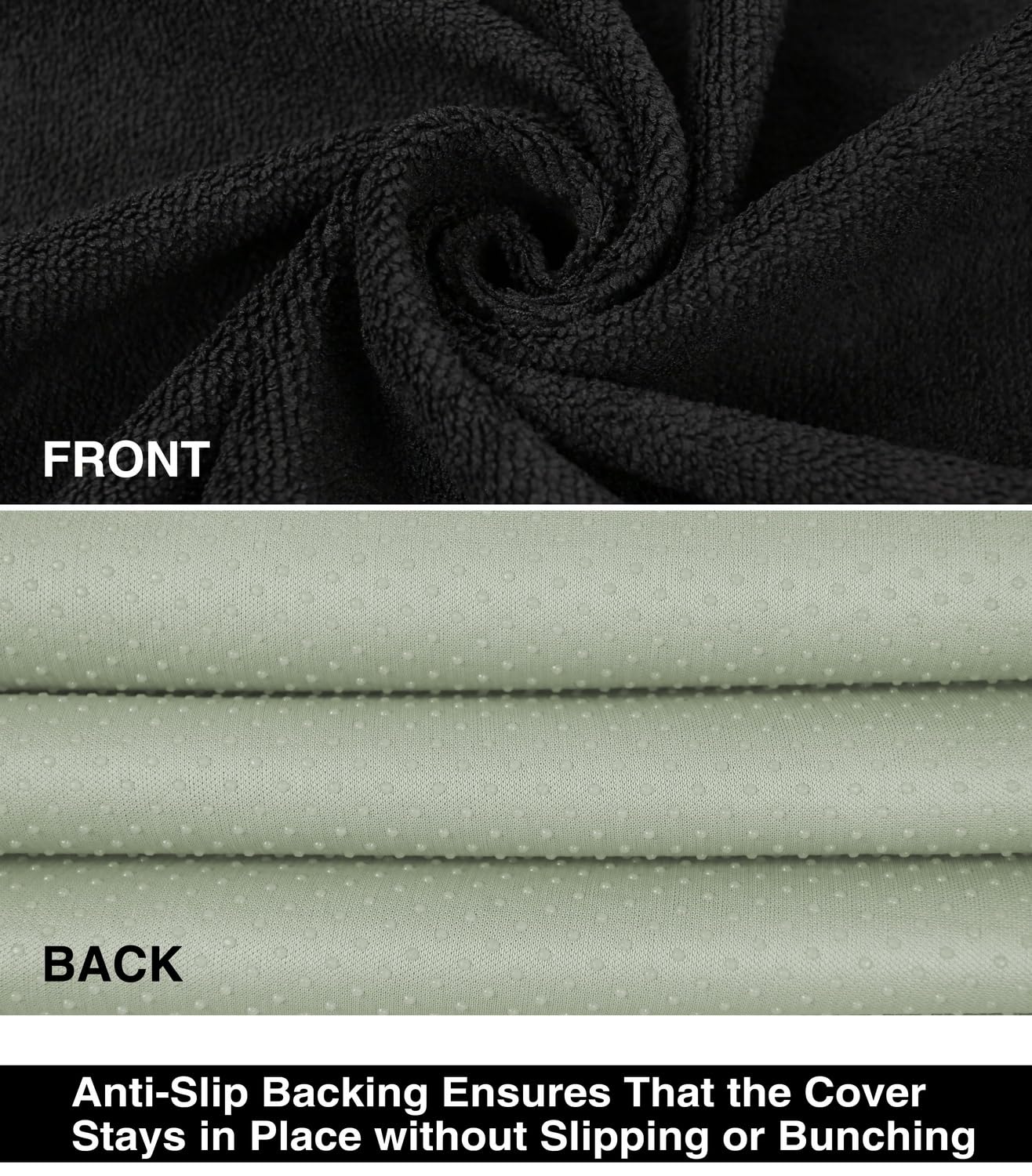 VSHIELD anti-slip backing detail demonstrating secure, non-bunching hold