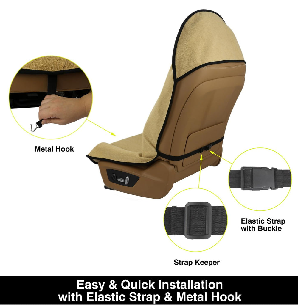 VSHIELD installed covering seat with armrest and airbag compatibility benefit