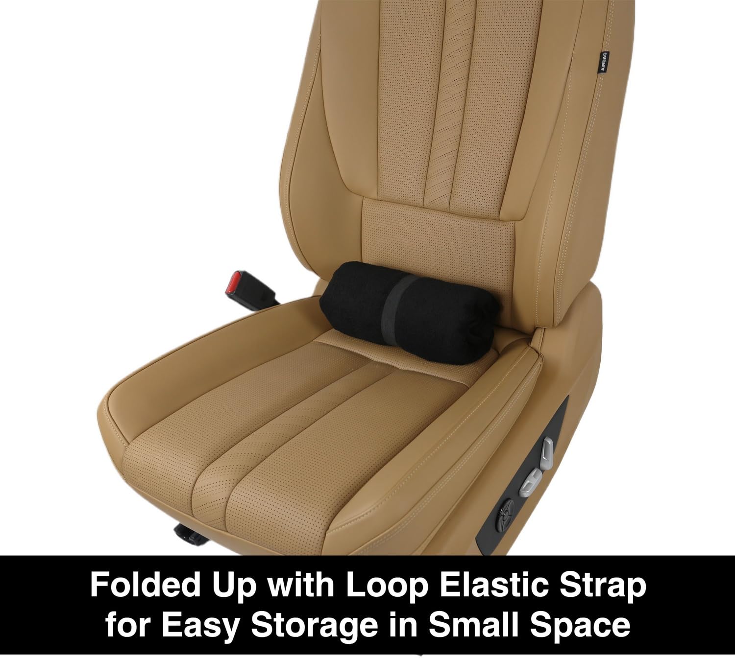 VSHIELD size and measurement on seat showing universal fit reassurance
