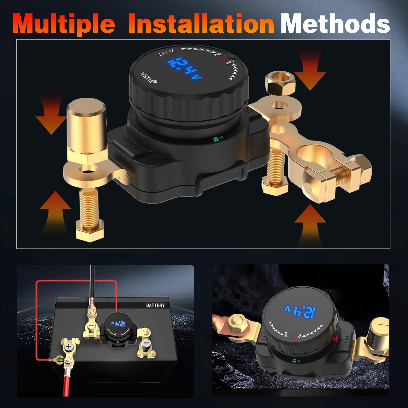 VSTM size comparison next to coin, demonstrates compact footprint and portability