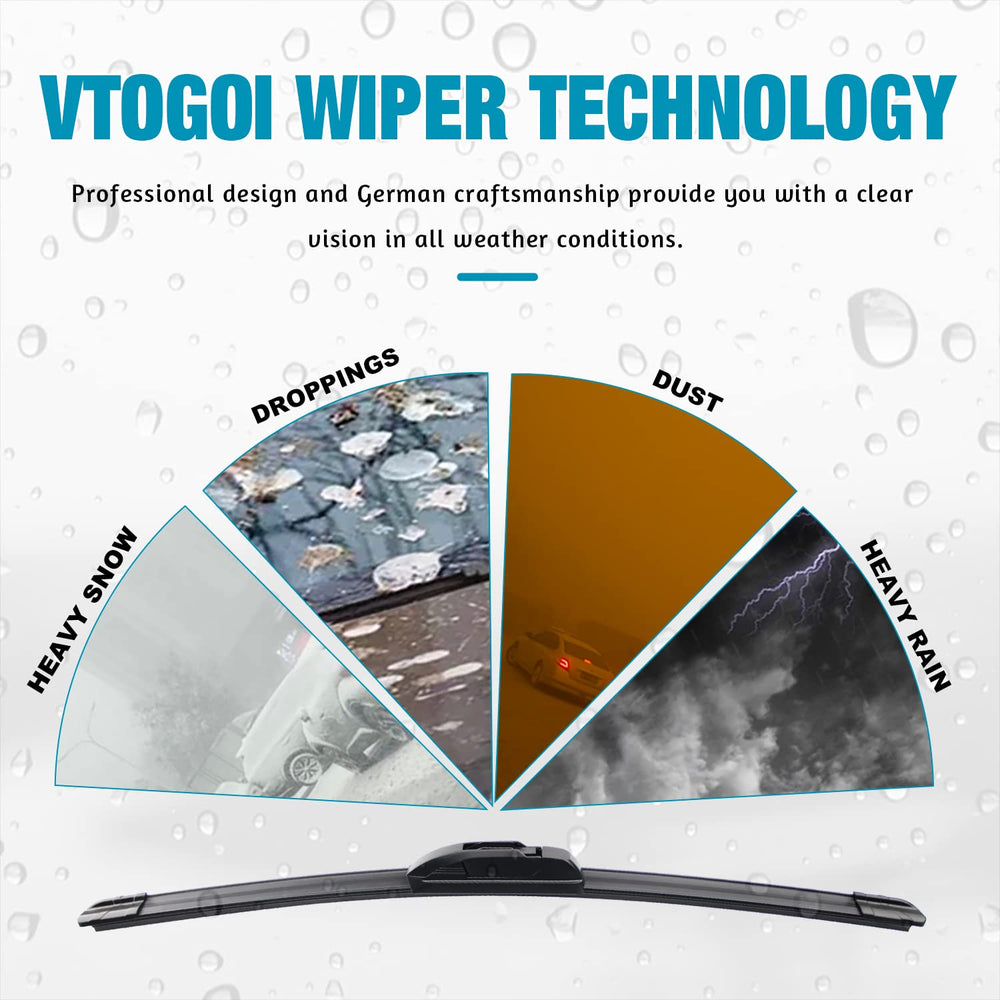 VTOGOI blades in night driving setting reducing glare and improving visibility