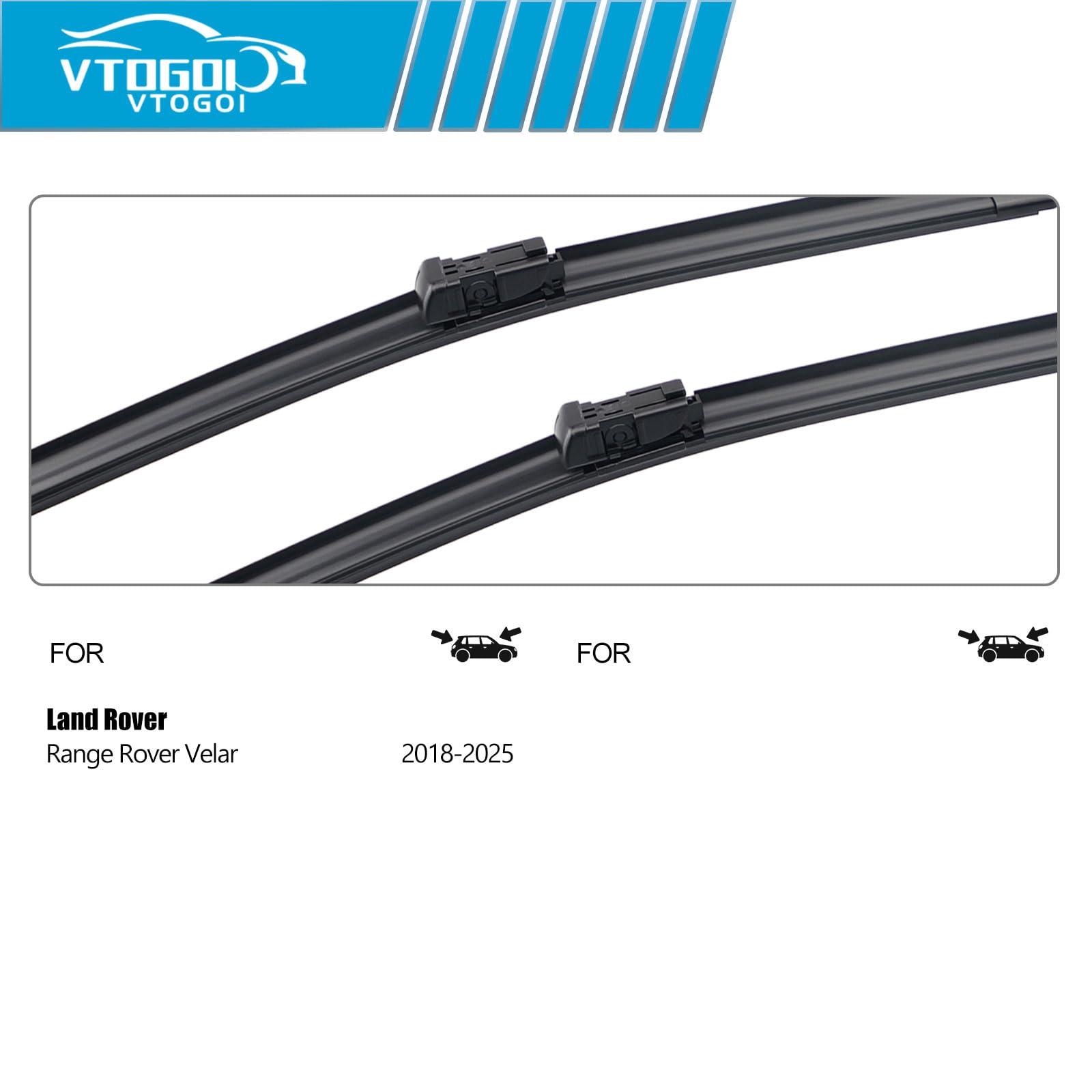 VTOGOI 19-inch passenger blade detail demonstrating smooth, streak-free contact