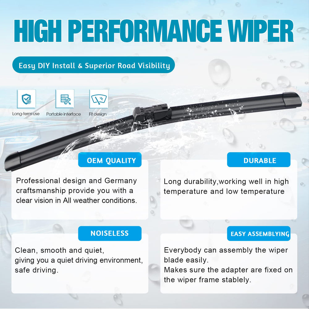 VTOGOI 13-inch rear blade next to ruler showing accurate size and quick replacement