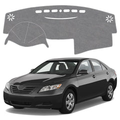 VTVWNM front view of grey dash cover showing precise Camry fit and neat finish