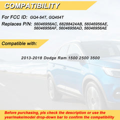 Vurkcy back label displaying FCC ID and vehicle compatibility for confident fit