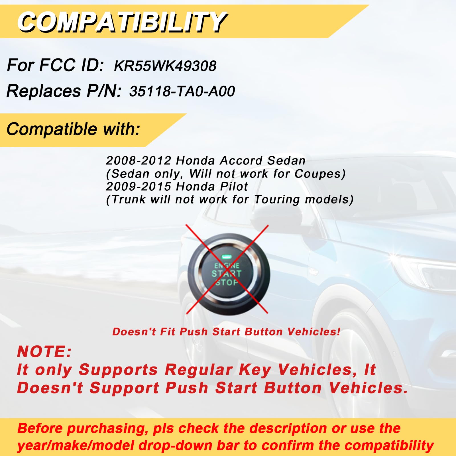 Vurkcy rear label with part number showing clear compatibility benefit