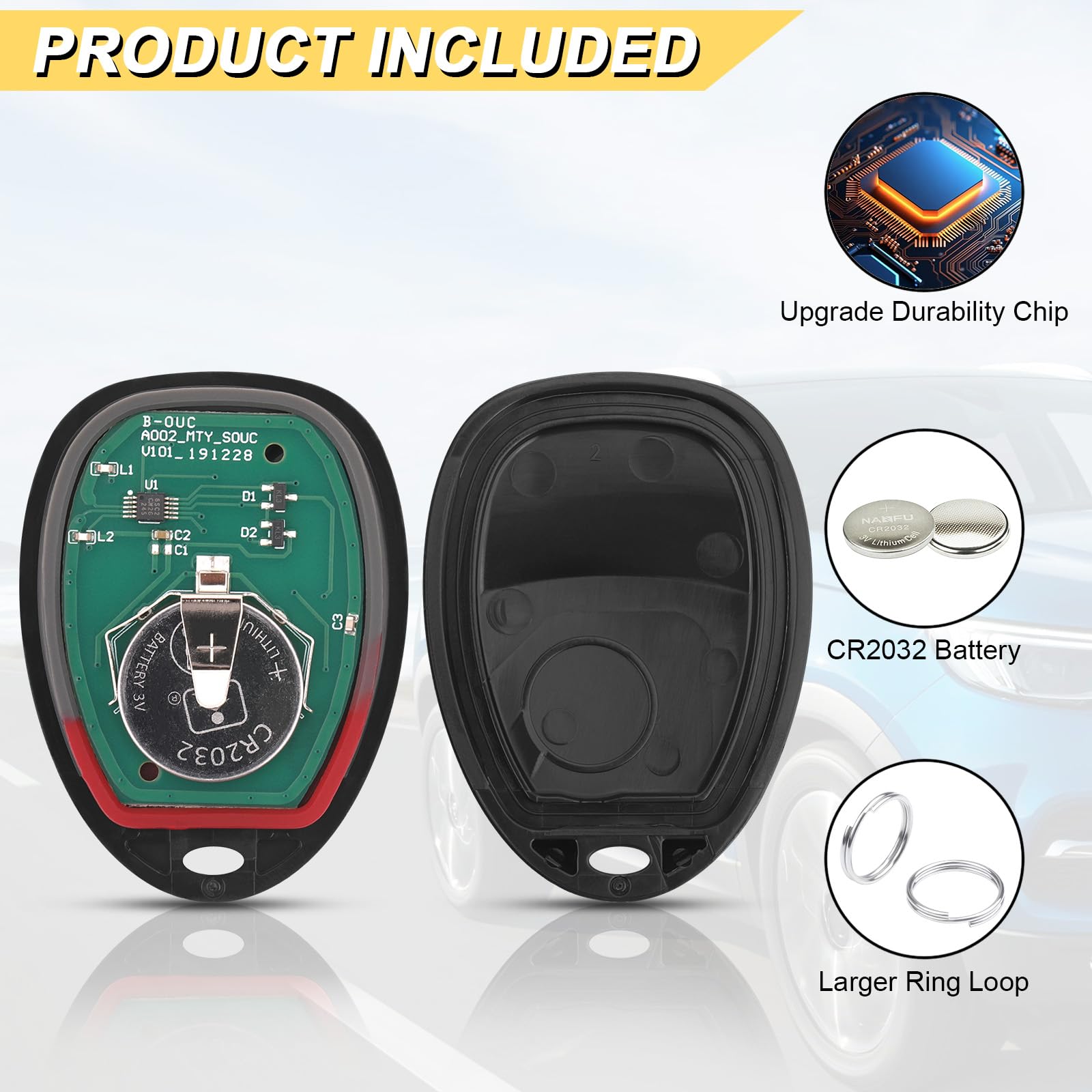 Vurkcy button layout compared to original remote for easy matching