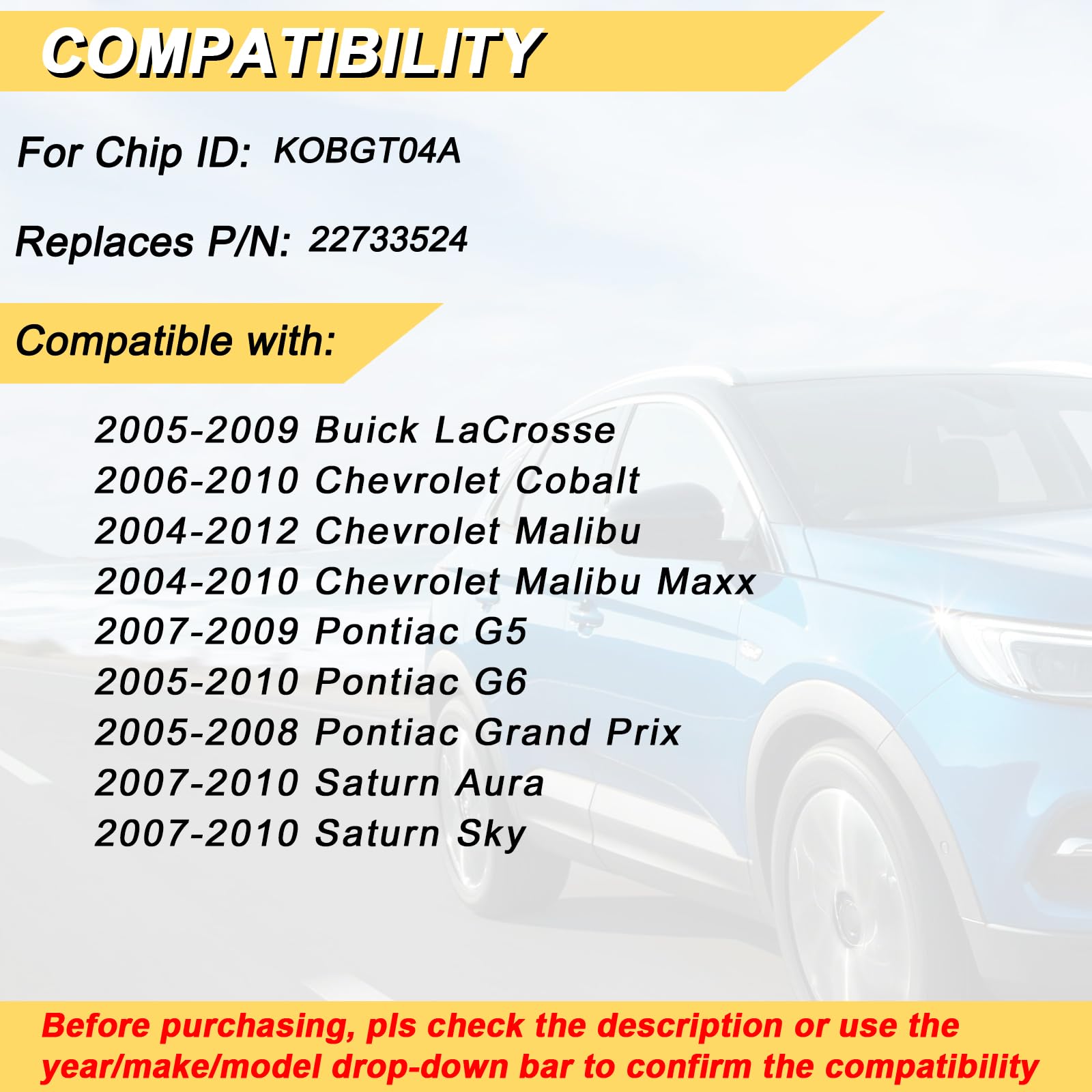 Vurkcy back label with FCC ID and part number for compatibility verification