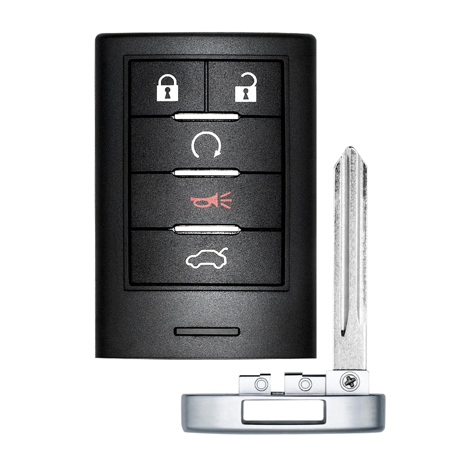 Vurkcy front view of key fob showing button layout and quick replacement benefit
