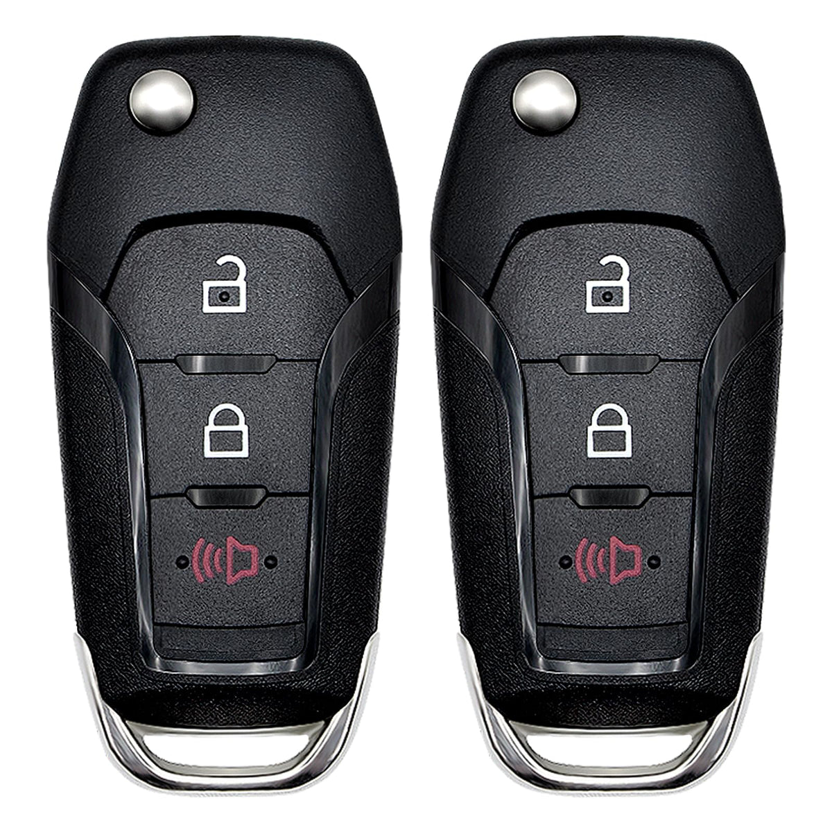 Vurkcy front view of key fob showing button layout and OEM-style look for quick recognition