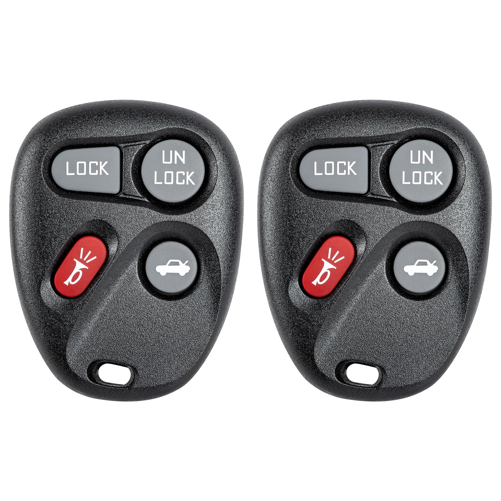 Vurkcy front view of two remote fobs showing button layout and benefits